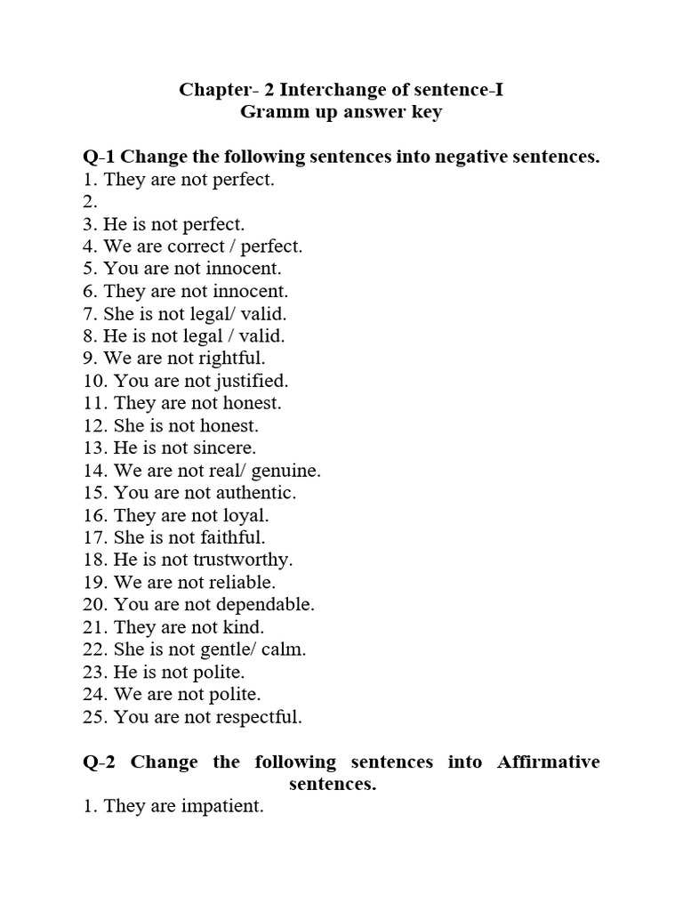STD 6 Chapter 2 Ans Key 1 | PDF