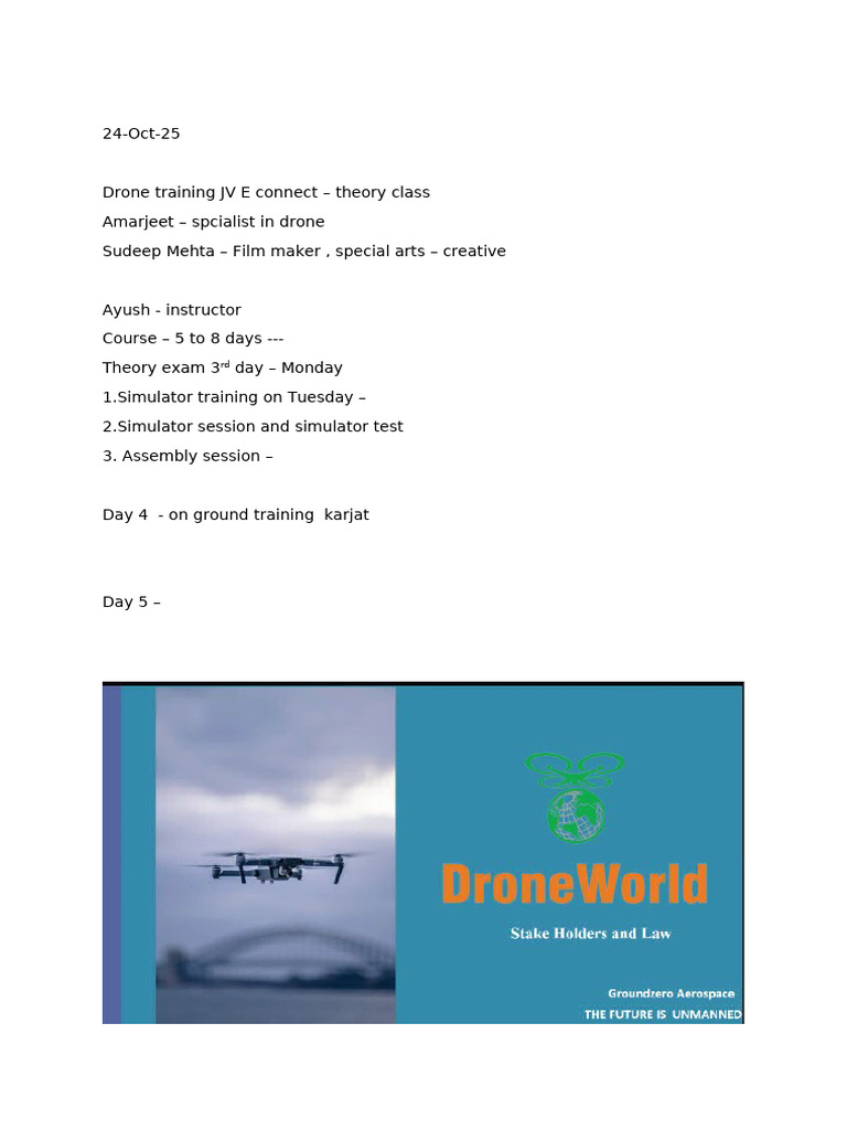 Drone Training Course Overview and Rules | PDF | Unmanned Aerial ...