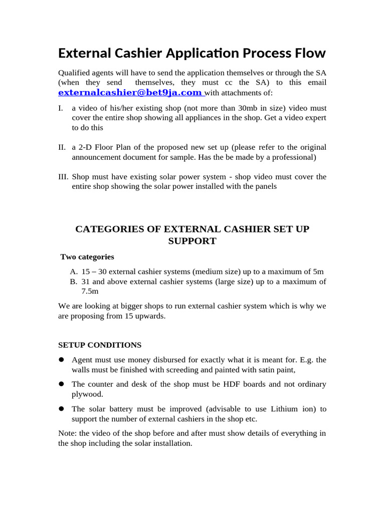 External Cashier Application Guide | PDF