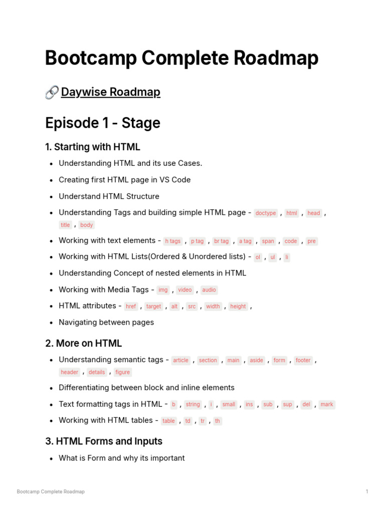 Comprehensive Web Development Bootcamp | PDF | Html Element | Java Script