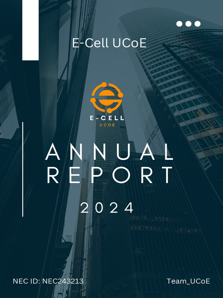 UCoE Entrepreneurship Cell Annual Report 2024 | PDF