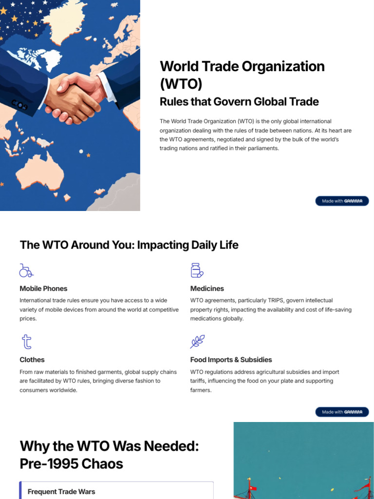 WTO: Rules and Impact on Global Trade | PDF | World Trade Organization ...