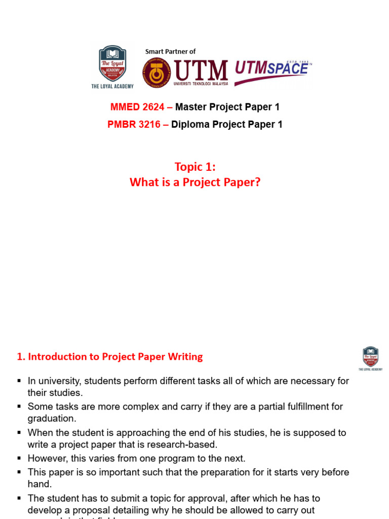 Project Paper 1 - Topic 1 | PDF