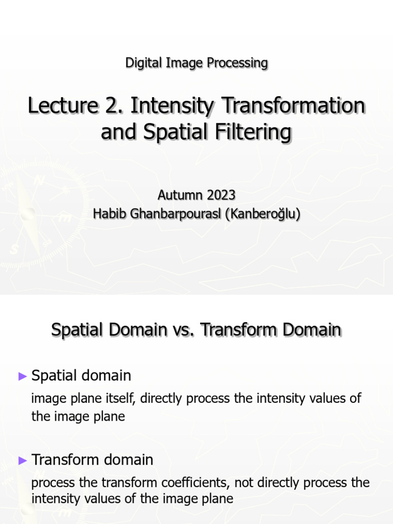 Intensity Transformation in Image Processing | PDF | Image Processing ...