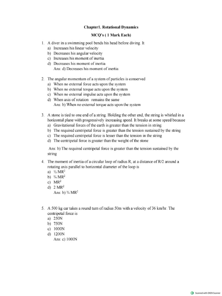 Physics Sample Questions Topicwise | PDF