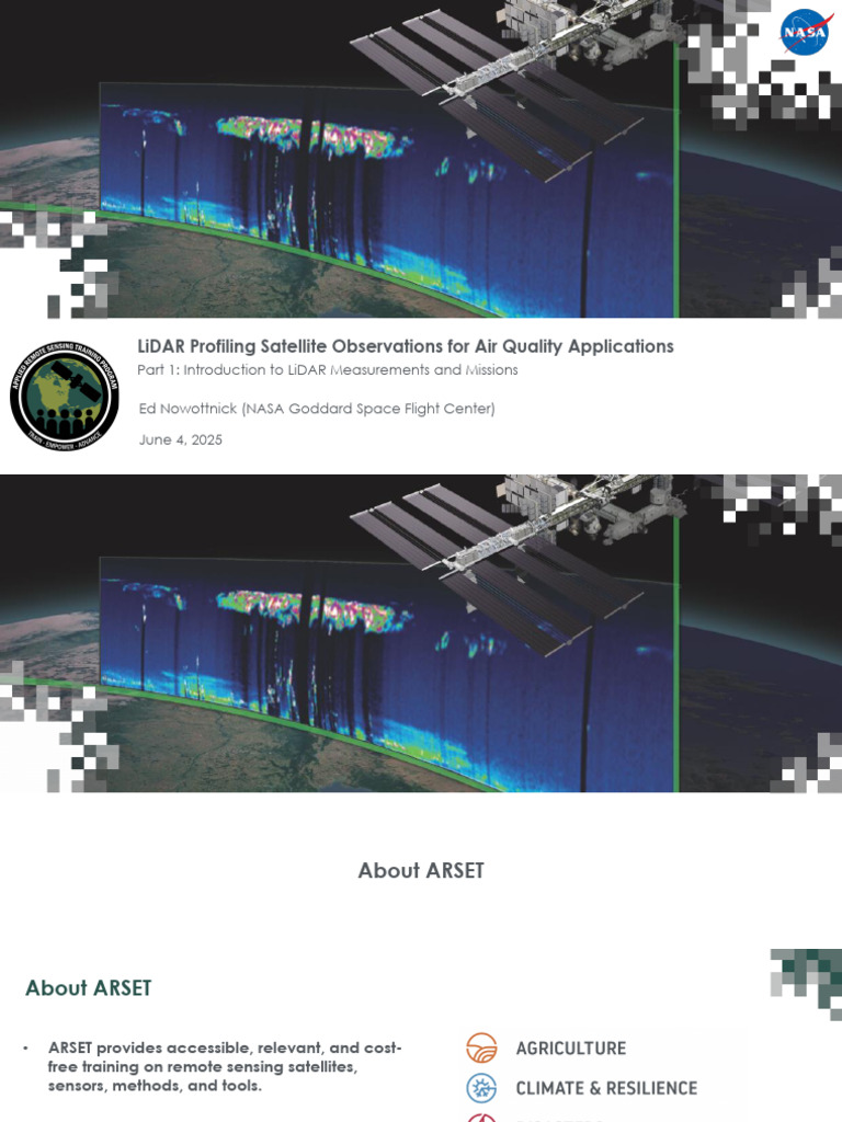 LiDAR Satellite Observations for Air Quality | PDF | Lidar | Remote Sensing