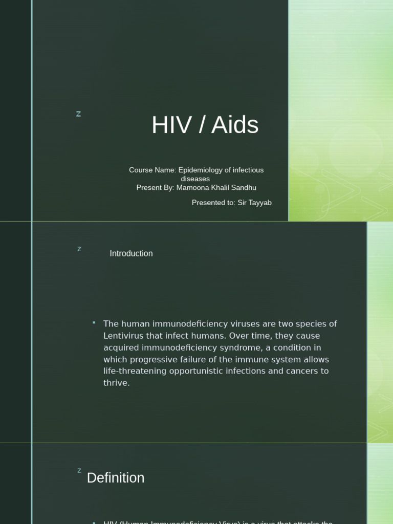 Presentation Hiv Aids 2 | PDF | Hiv/Aids | Hiv