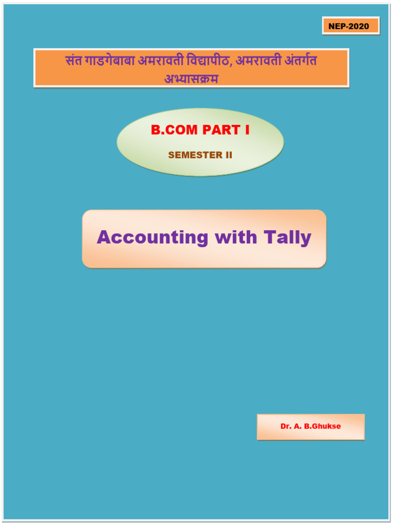 VSC ACC WITH TALLY SEM II Questions and Answers | PDF