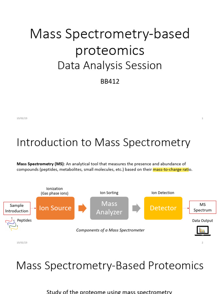 Mass Spectrometry Proteomics Analysis Guide | PDF | Mass Spectrometry ...