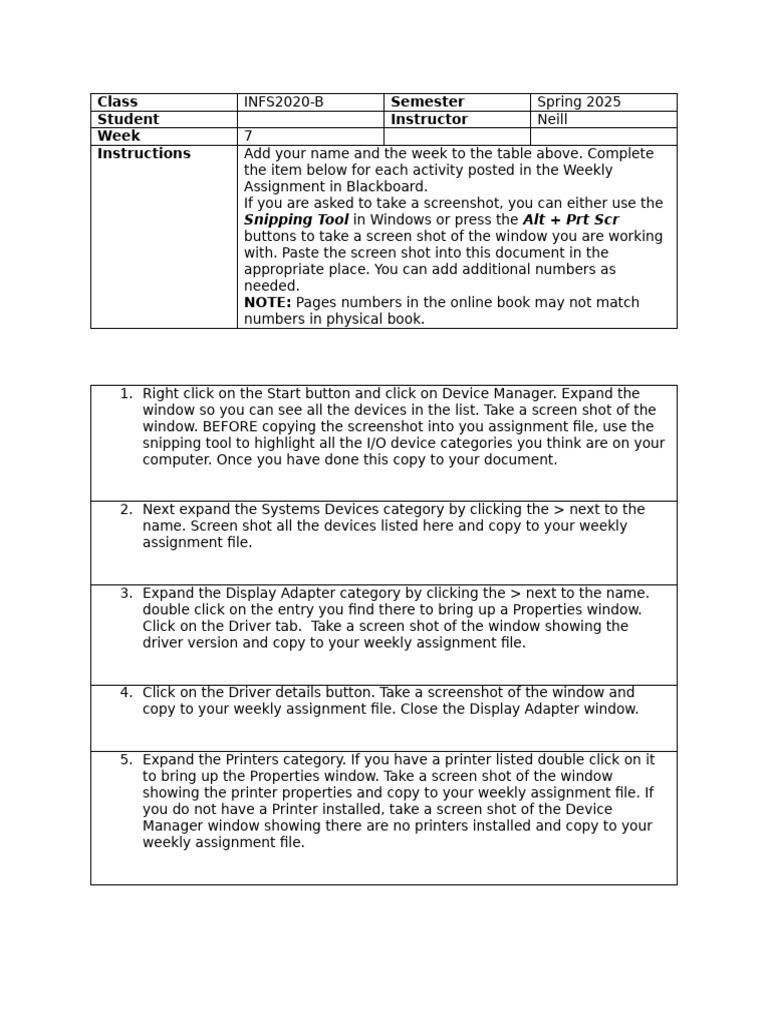 INFS2020 B+Week+7+Assignment+Template+ +Sp25 | PDF