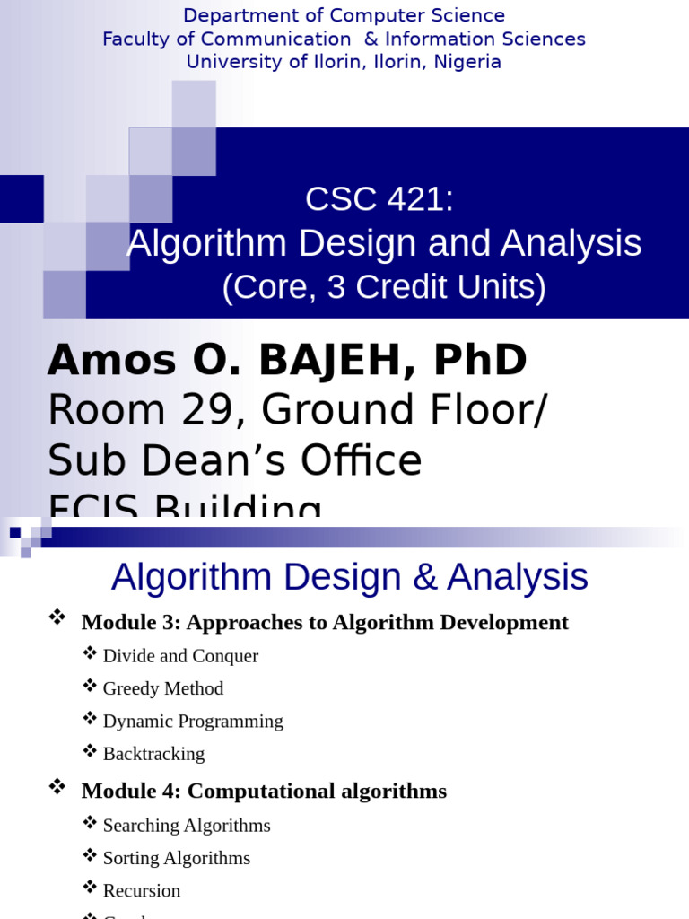 Algorithm Design and Analysis Overview | PDF | Dynamic Programming ...