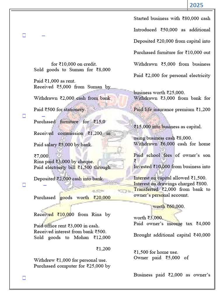 Tally Prime Question Bank 2025 | PDF | Fee | Cheque