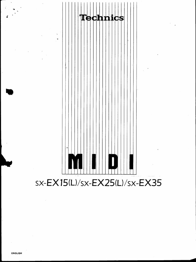 Technics Sx-Ex35 Midi Manual | PDF