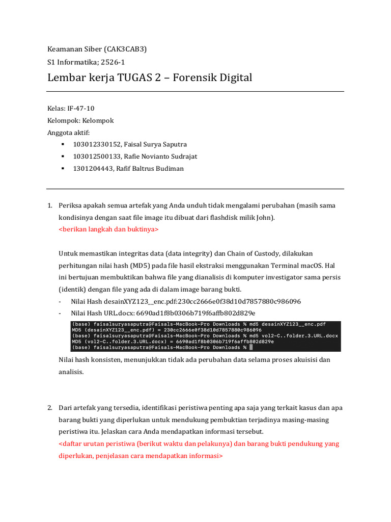 Forensik Digital: Analisis Kejadian Siber | PDF