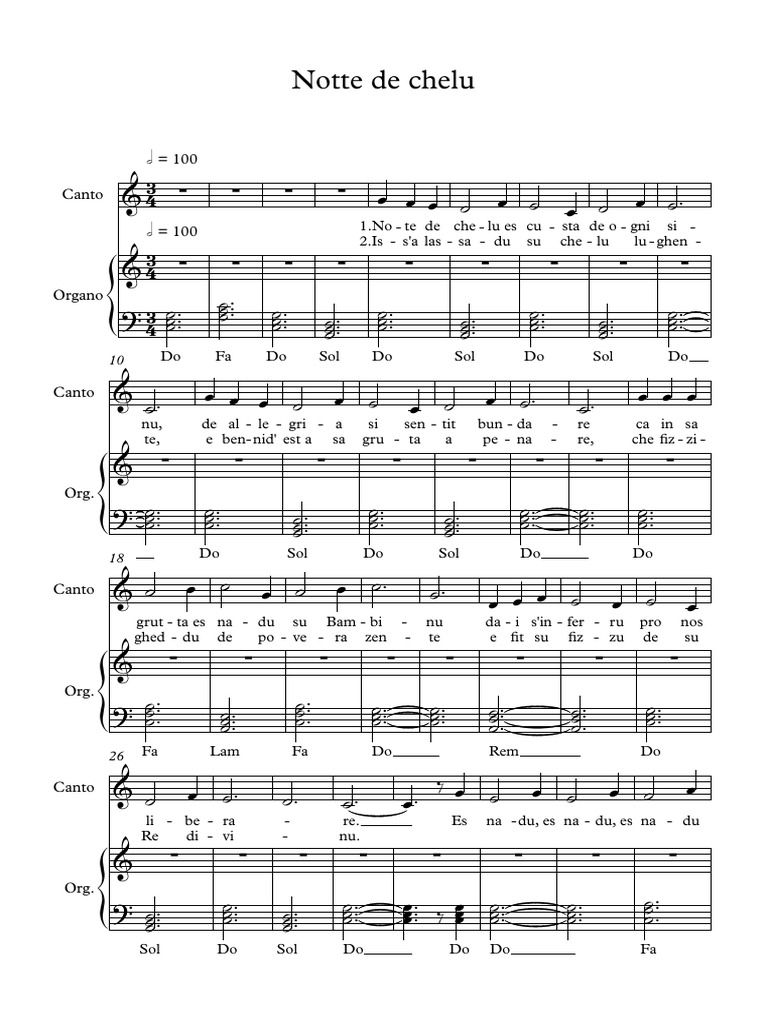 Canto Organo : Notte de Chelu | PDF