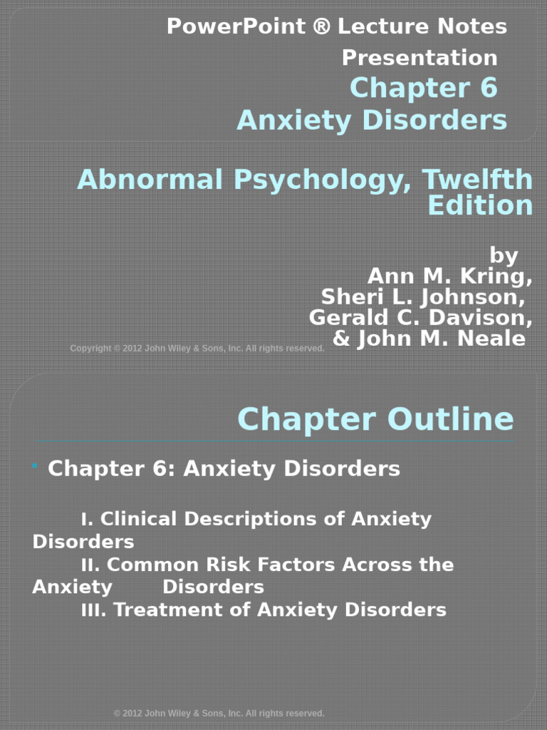 Understanding Anxiety Disorders Overview | PDF | Anxiety | Phobia