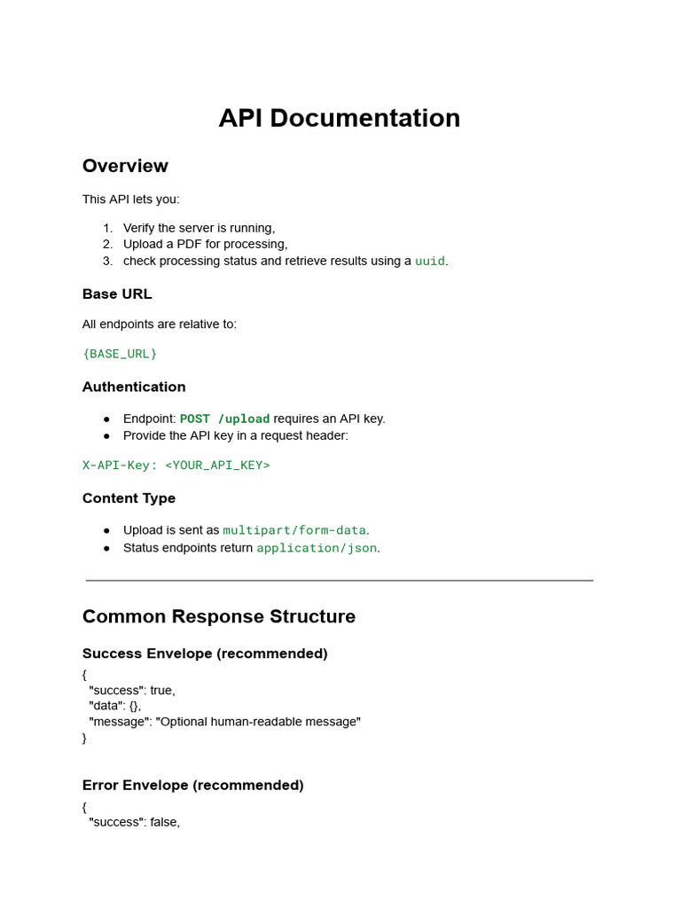 PDF Processing API Documentation | PDF | Computer Engineering ...