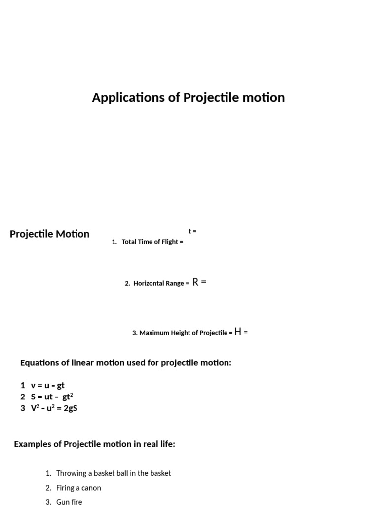 Understanding Projectile Motion Applications | PDF | Waves | Momentum
