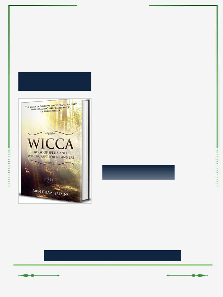 Wicca Book of Spells and Witchcraft for Beginners Arin Chamberlains ...