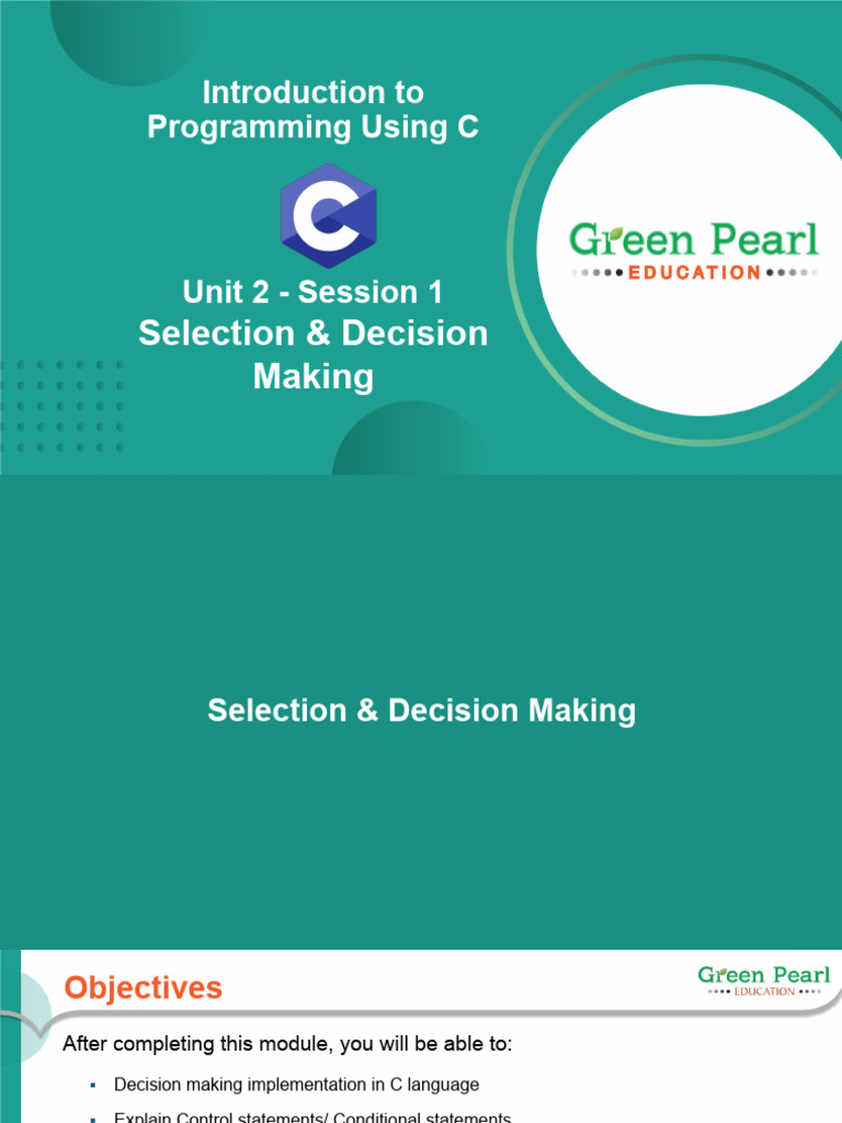 C Programming: Decision Making Basics | PDF | Control Flow | Boolean ...