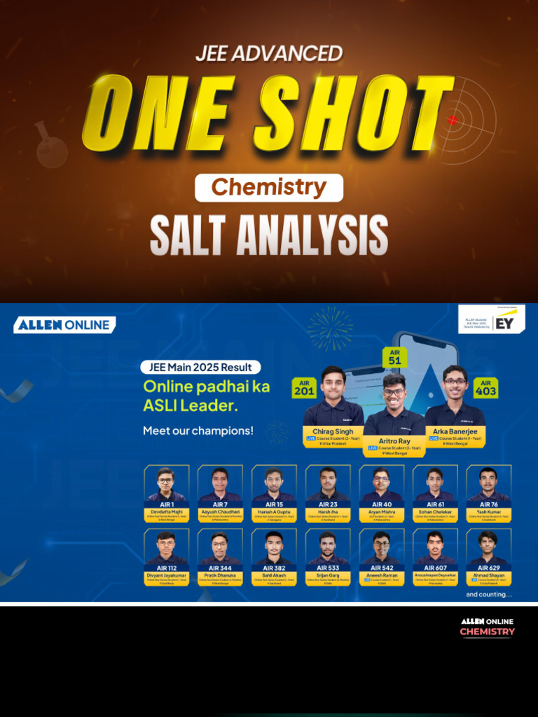 Salt Analysis Techniques in Chemistry | PDF | Salt (Chemistry ...