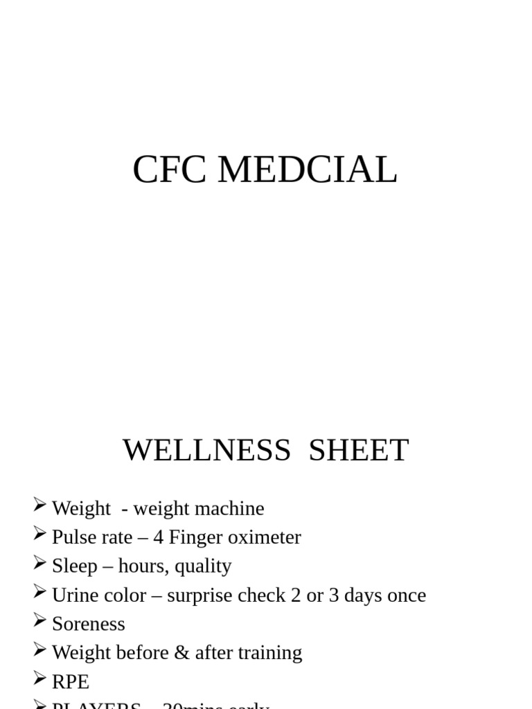 CFC MEDCIAL Power Point | PDF