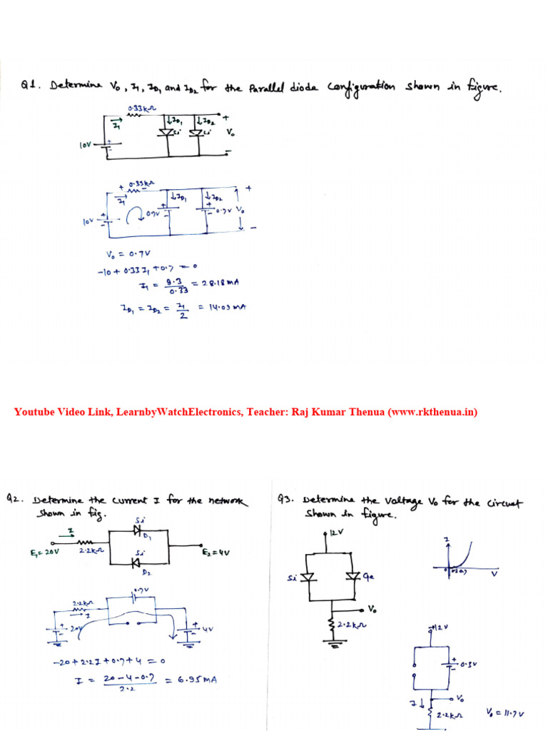 12 Parallel Diode Problems | PDF