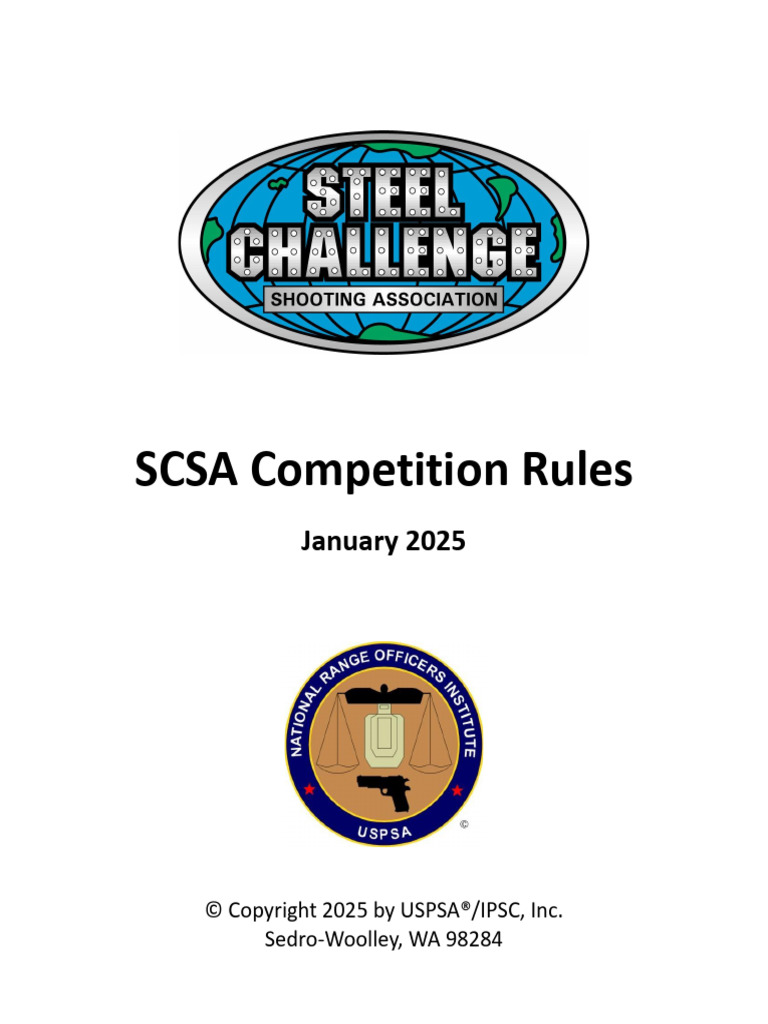 SCSA Competition Rules 2025 Guide | PDF | Caliber | Cartridge (Firearms)