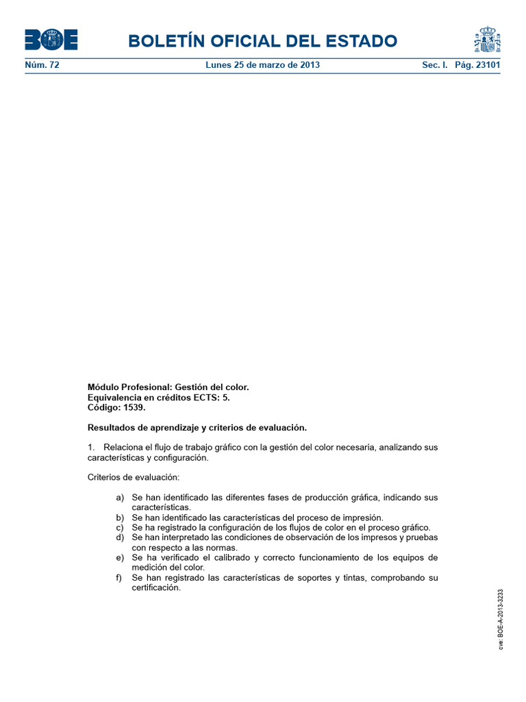 BOC Módulo Gestión del Color | PDF | Calibración | Informática