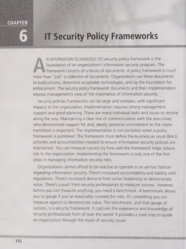 IT Security Policy Framework Guide | PDF | Information Security ...