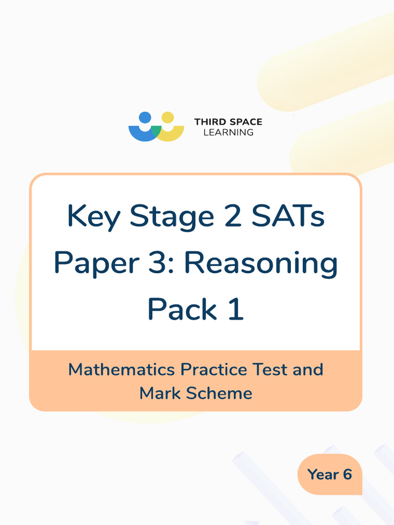 KS2 SATs Maths Practice Test Paper 3 | PDF | Sat | Area