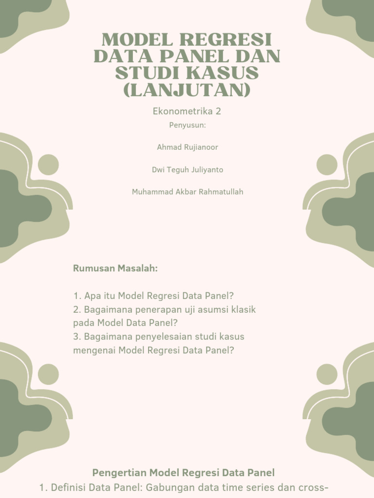 Model Regresi Data Panel Dan Studi Kasus (Lanjutan) | PDF