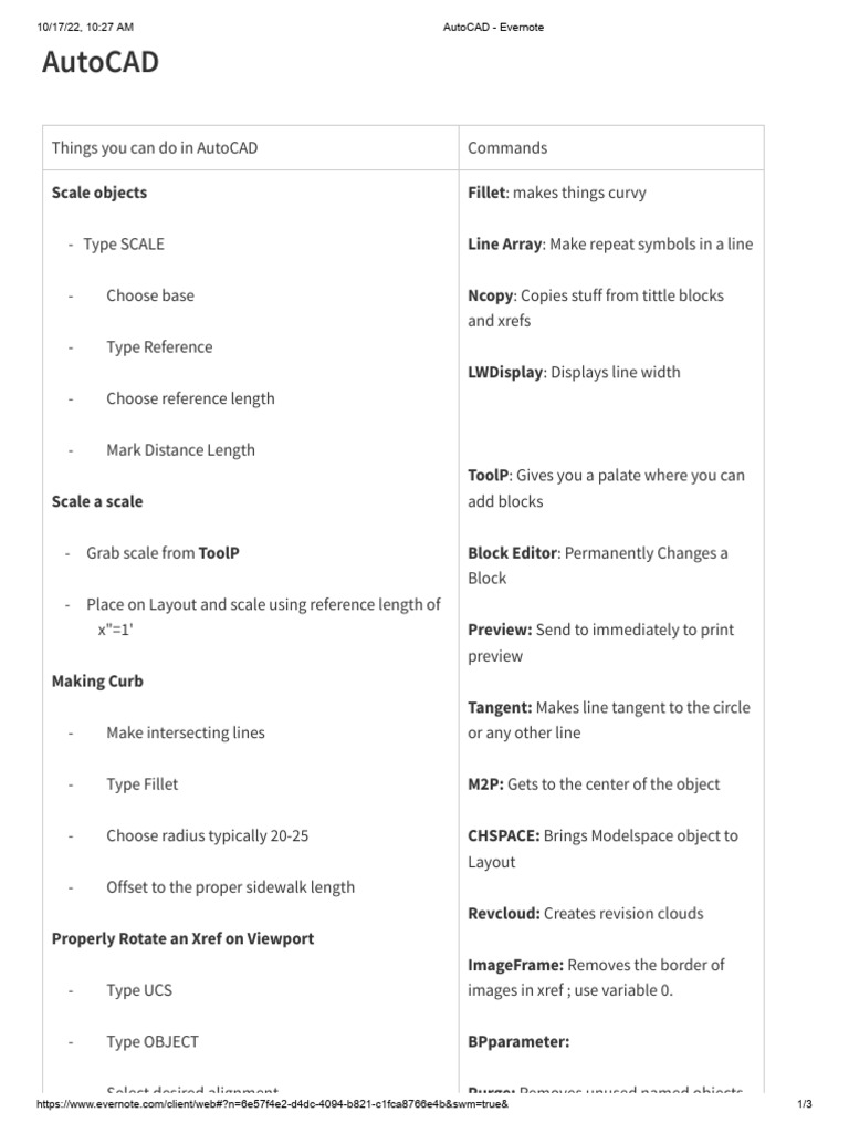 AutoCAD - Evernote | PDF