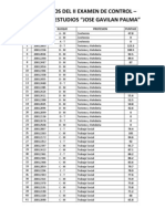 Rellacion de II Examen de Control