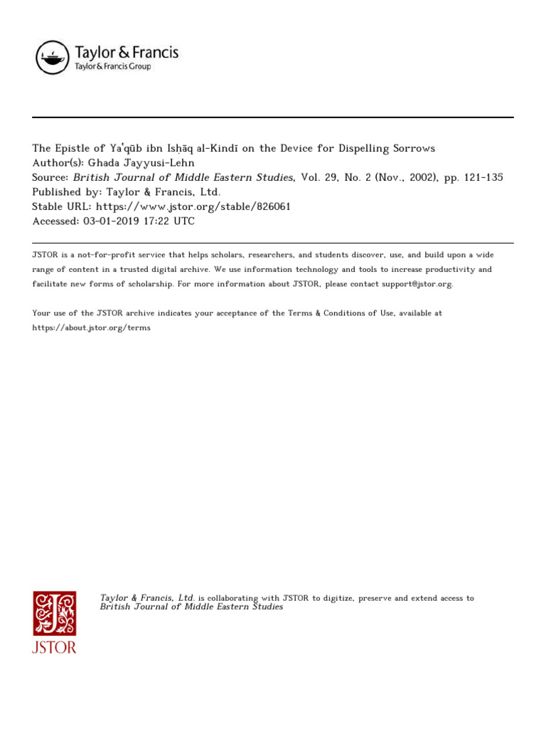 al-Kindi device for dispelling | PDF | Perception | Soul