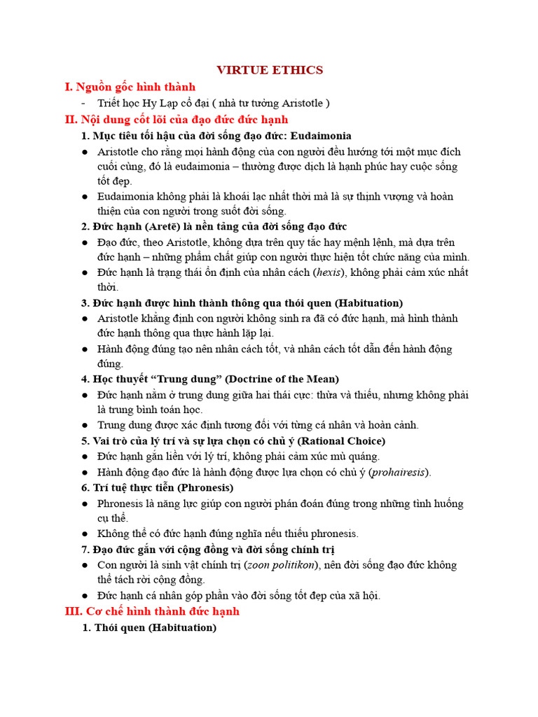 Virtue Ethics | PDF