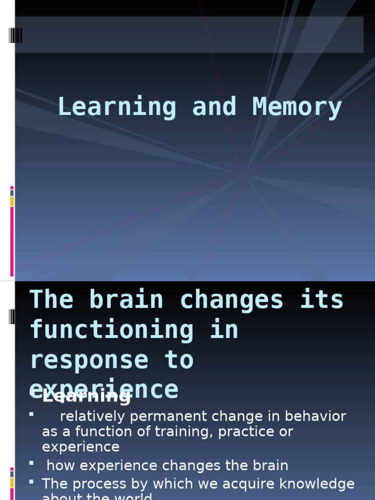 Understanding Learning and Memory | PDF | Amnesia | Memory