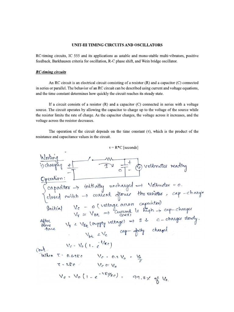 RC Phase Shift Oscillator Explained | PDF | Electronic Oscillator ...