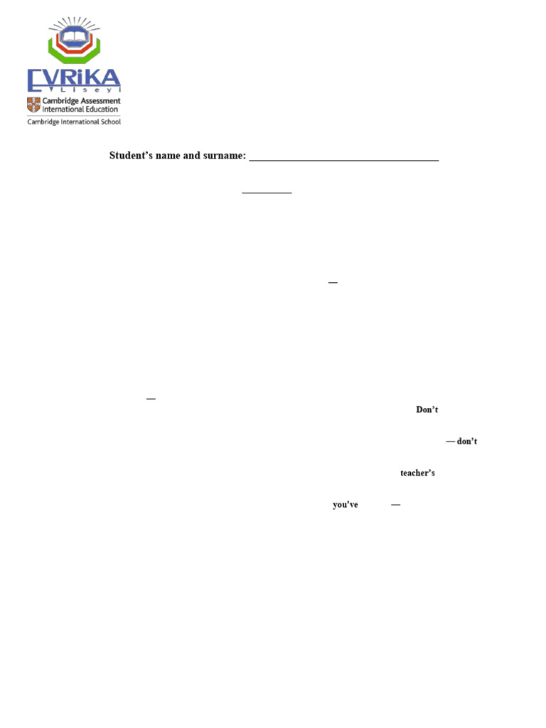 5E English Writing Exam Guidelines | PDF