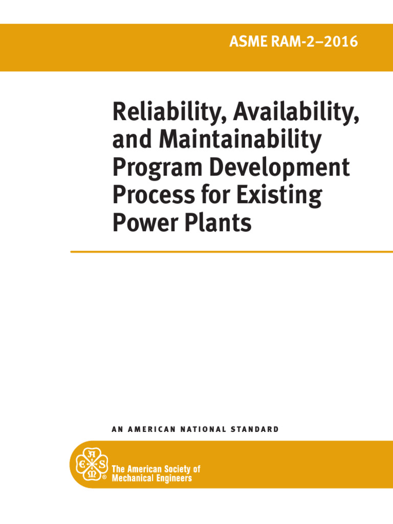 ASME RAM-2: Power Plant RAM Process | PDF