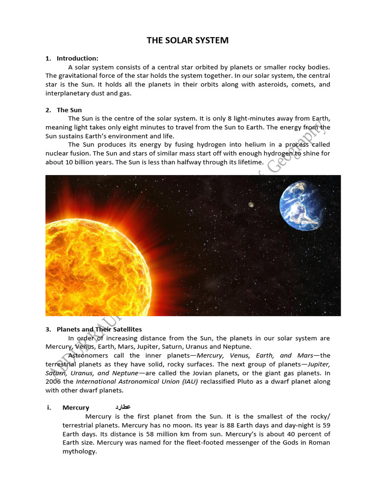 The Solar System | PDF | Planets | Solar System