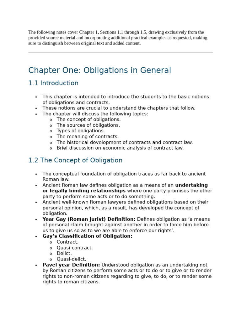 Overview of Obligations and Contracts | PDF | Law Of Obligations | Tort