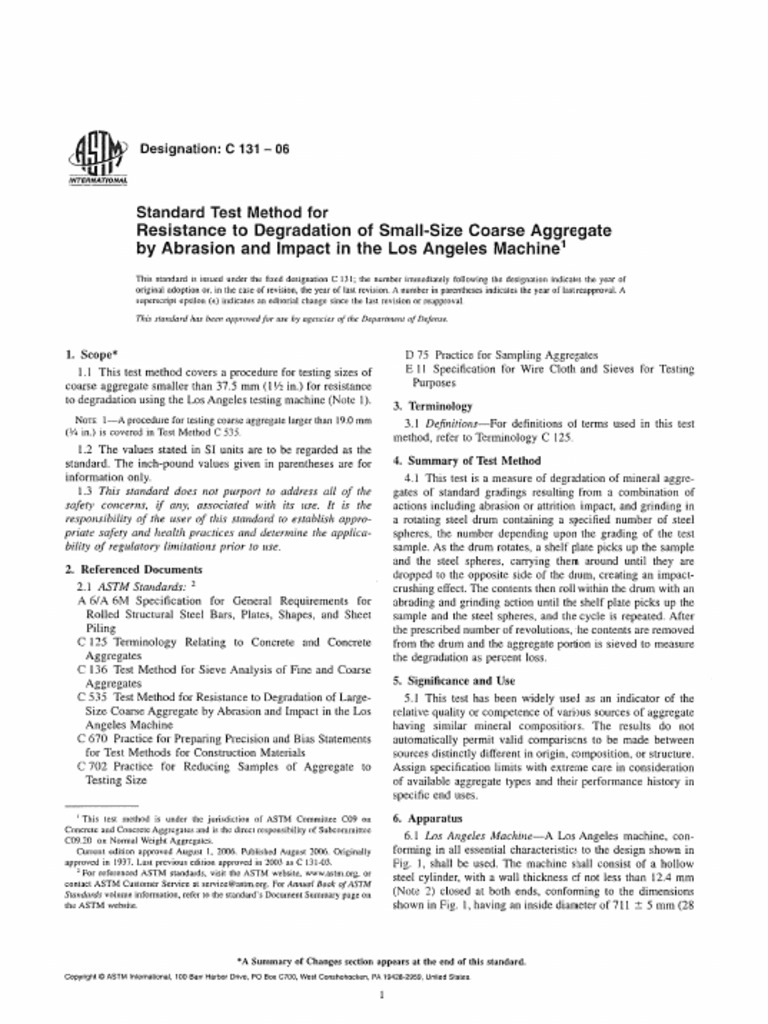 Astm C 131 | PDF