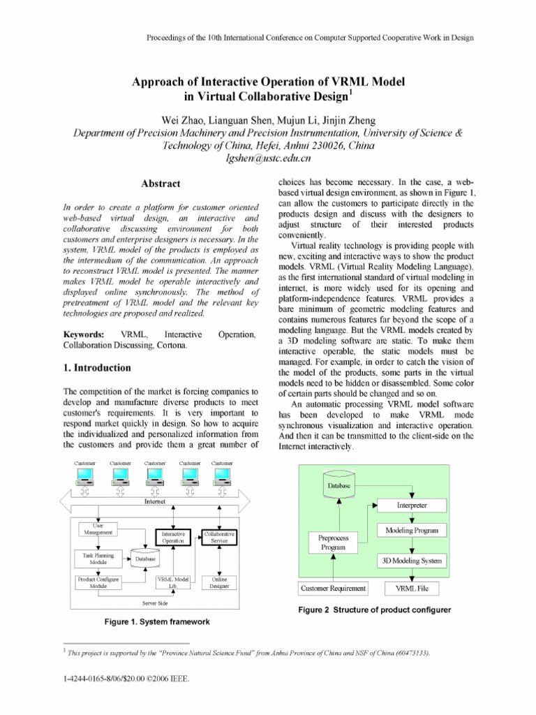 Interactive VRML Model for Collaborative Design | PDF | Client–Server ...