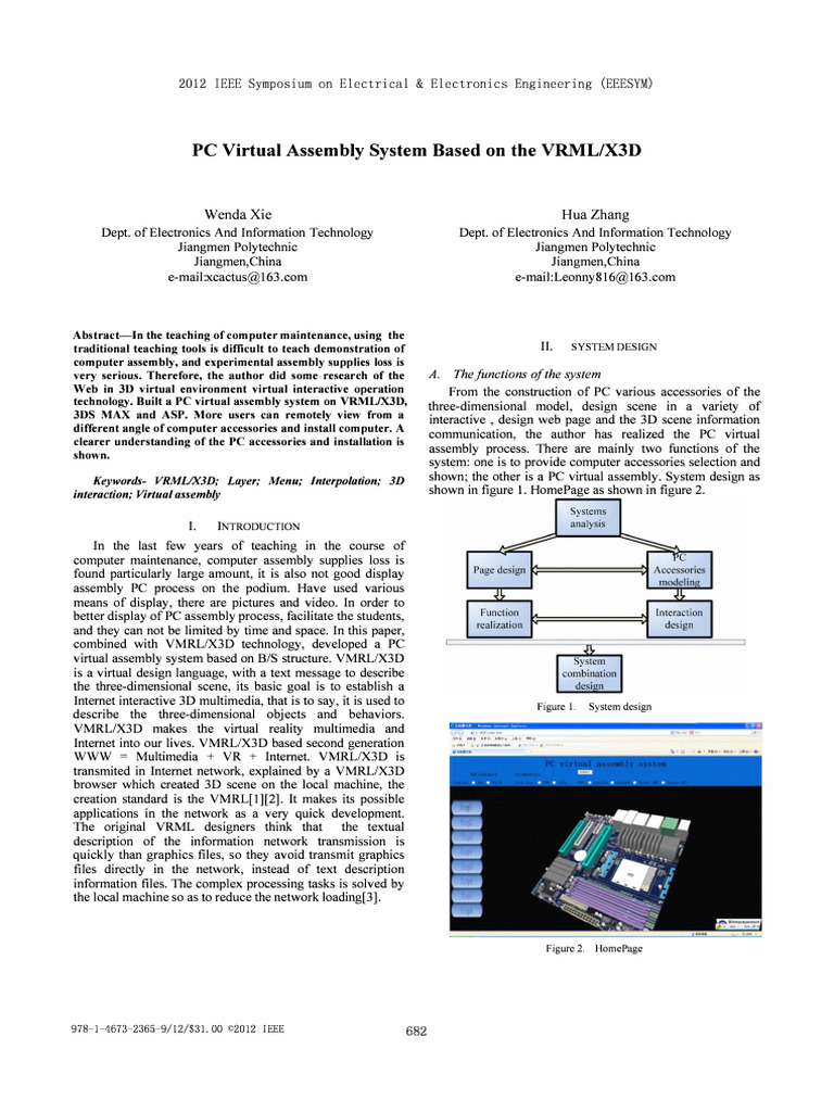 PC Virtual Assembly System Based On The VRMLX3D | PDF | Computing ...