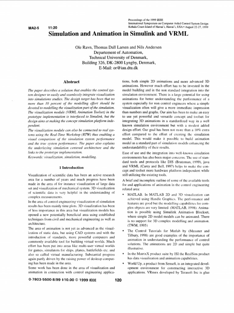 3D Visualization in Control System Design | PDF | Simulation ...