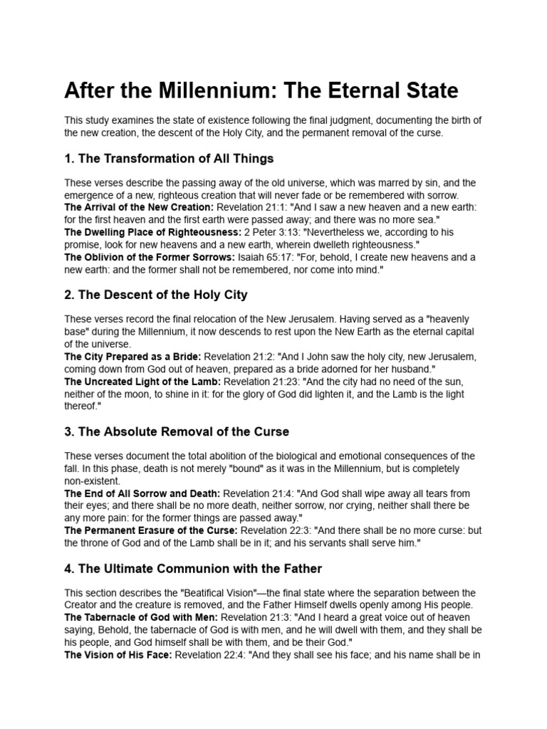 The Eternal State After Judgment | PDF | Christian Eschatology | Heaven