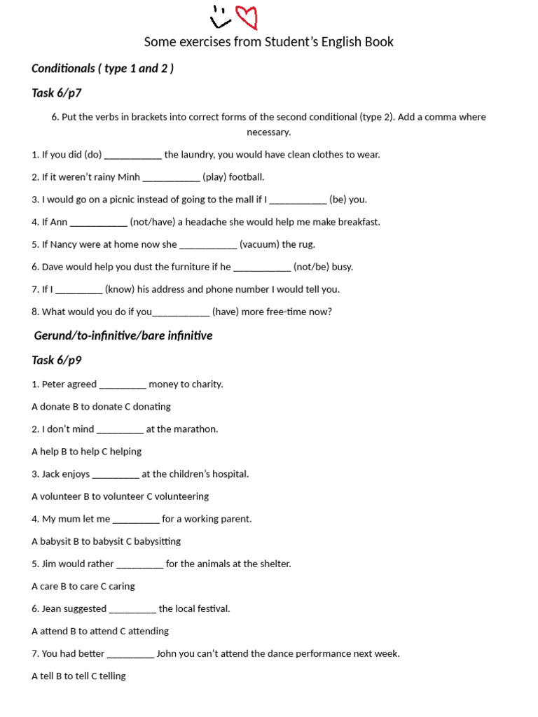 English Grammar Exercises for Students | PDF | Linguistics | Syntax