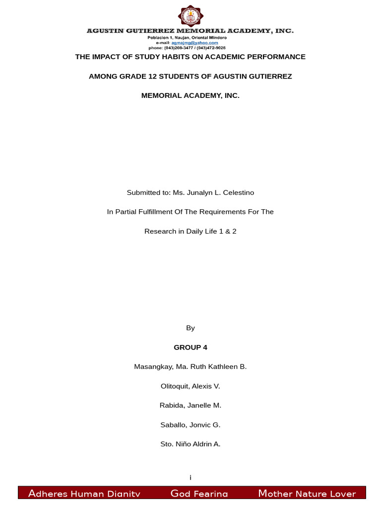 Study Habits and Academic Performance | PDF | Procrastination ...