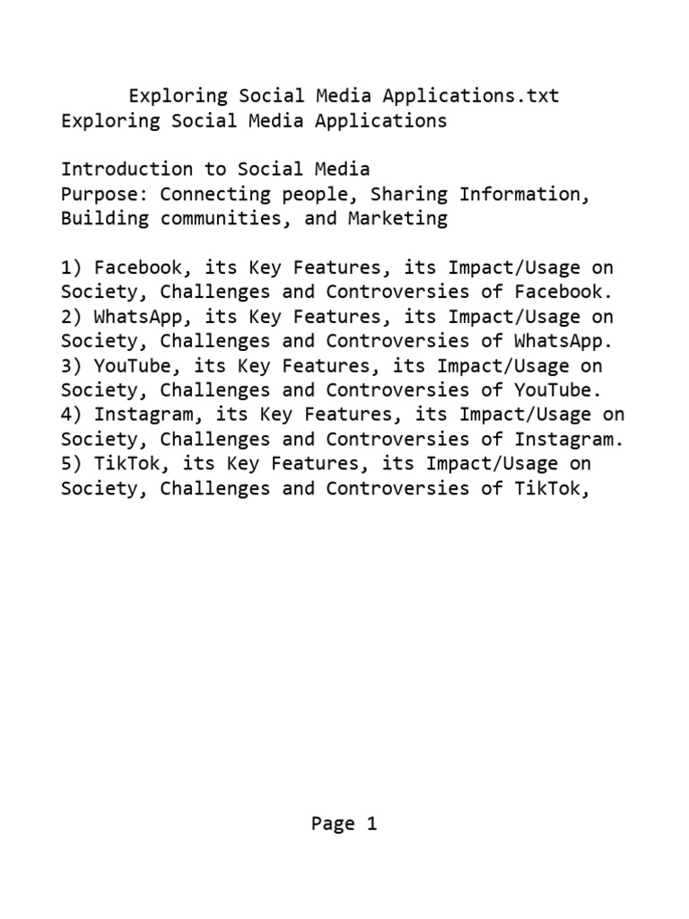 13-Exploring Social Media Applications Part-2 (Lecture Summary) | PDF